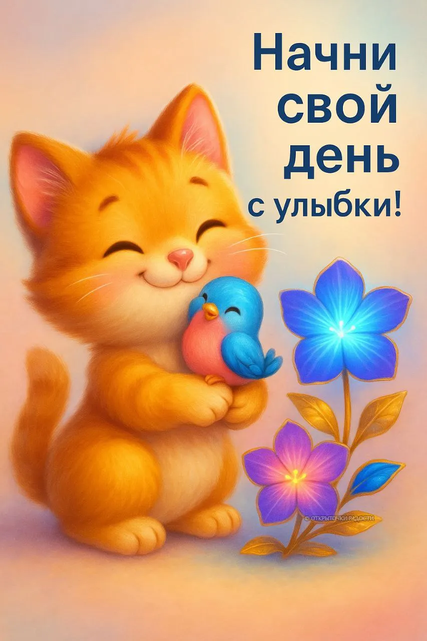 Открытка «Начни день с улыбки»