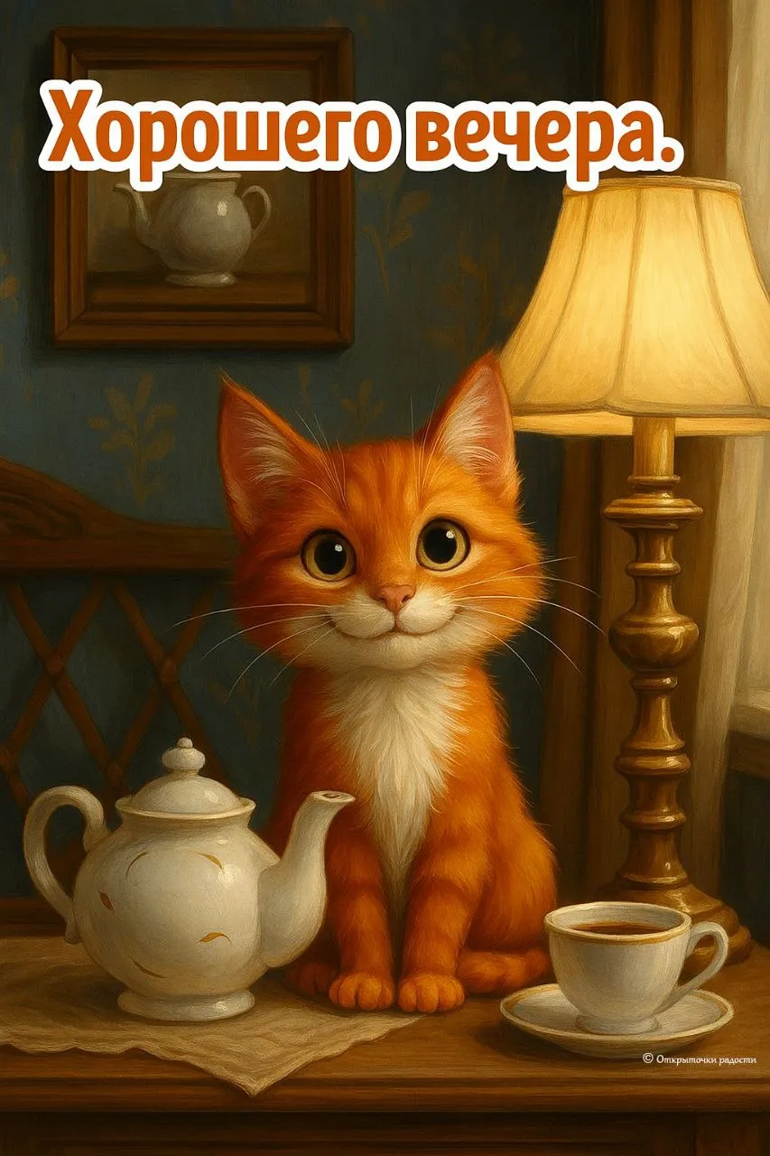 Открытка «с рыжим котиком»