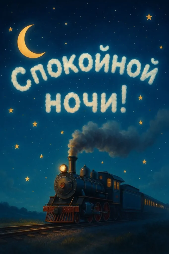 Открытка «Поезд в страну снов»