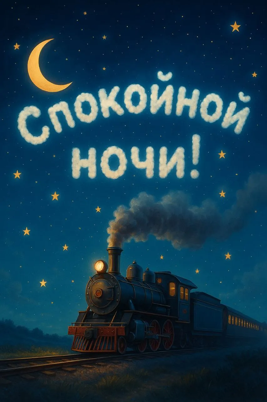 Открытка «Поезд в страну снов»