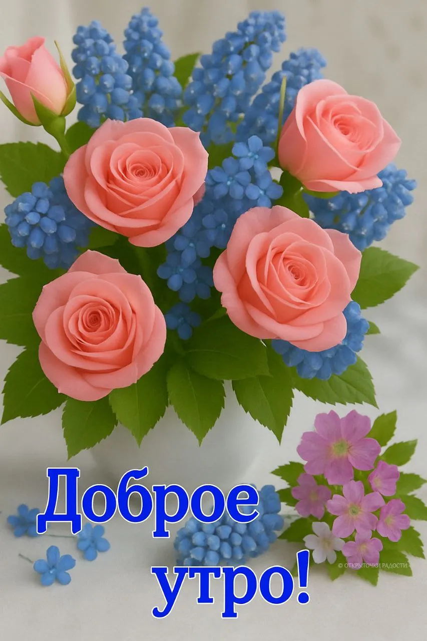 Открытка «Утро в нежных красках»