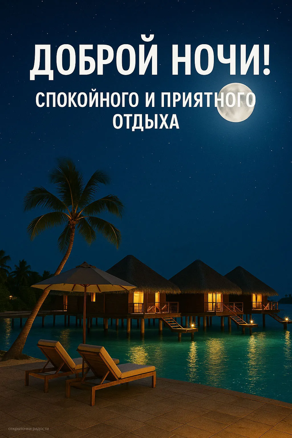 Открытка «Тропическая ночь»