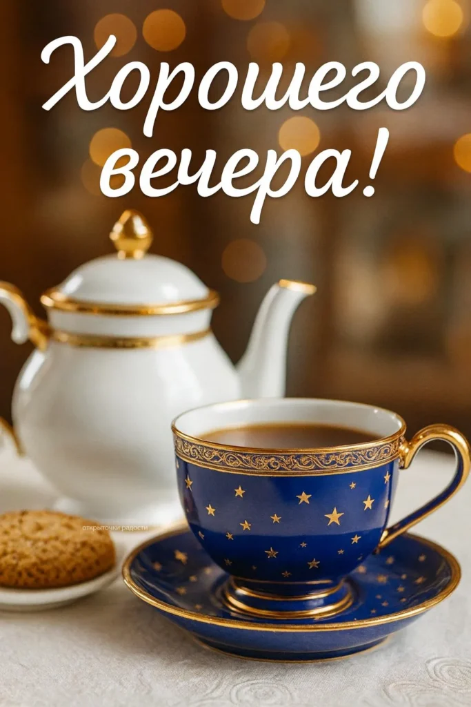 Открытка «Звёздный вечерний чай»