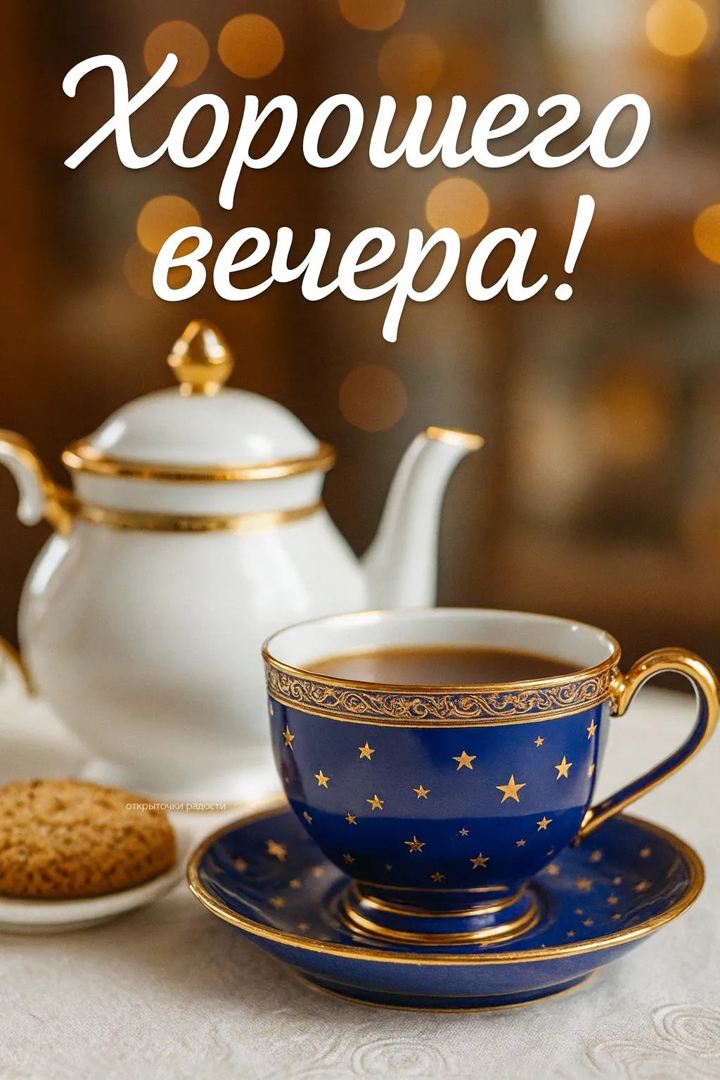 Открытка «Звёздный вечерний чай»