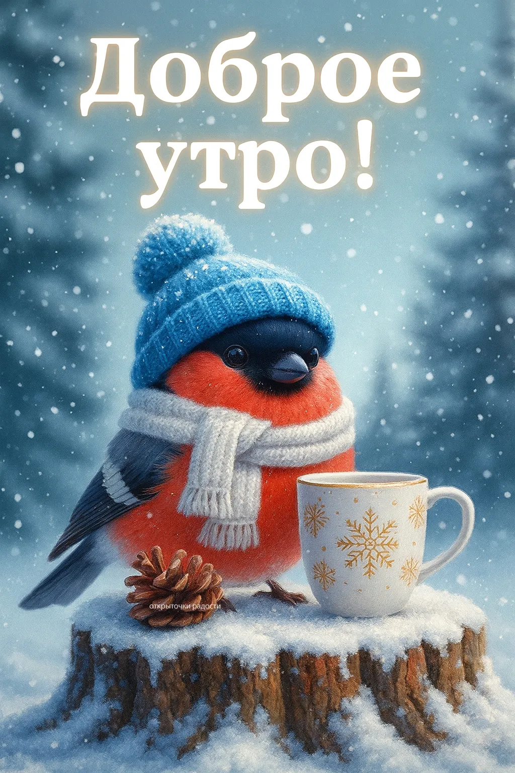Открытка «Уютное зимнее утро»