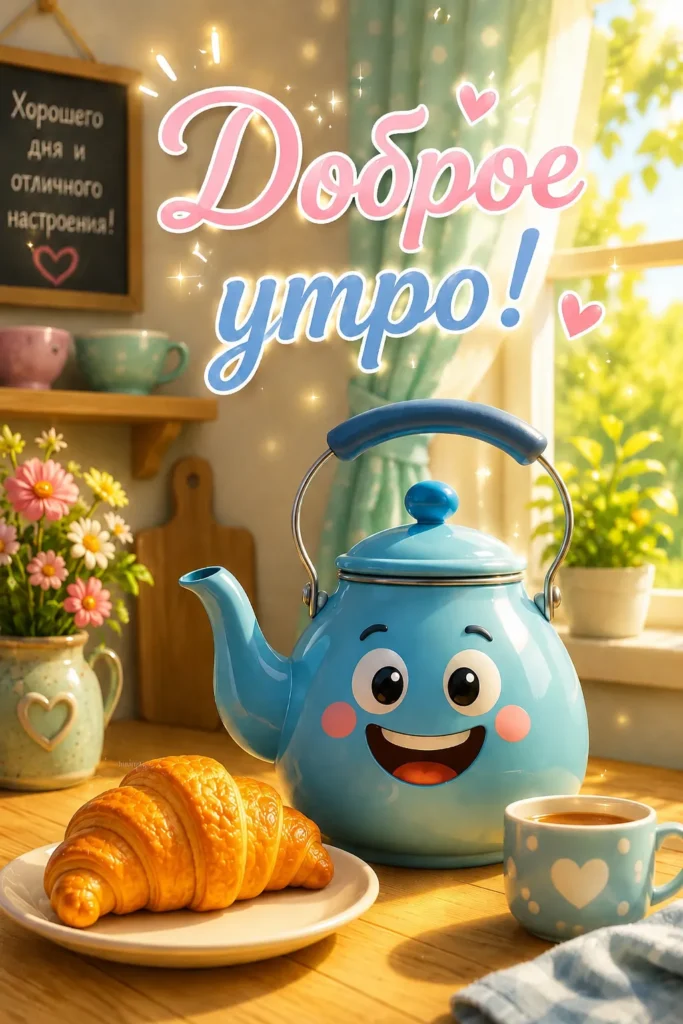 Открытка «Бодрый чайник»