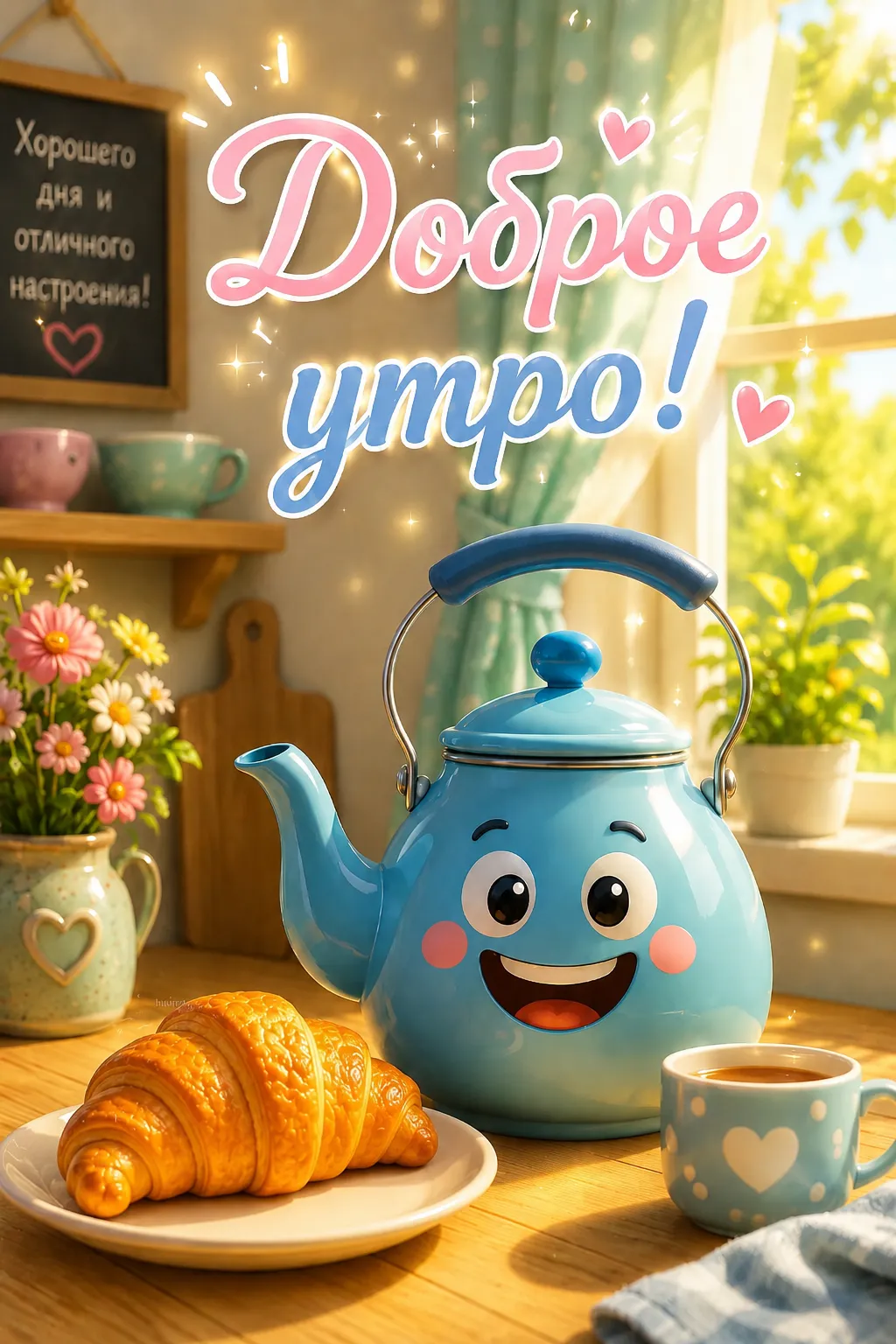 Открытка «Бодрый чайник»