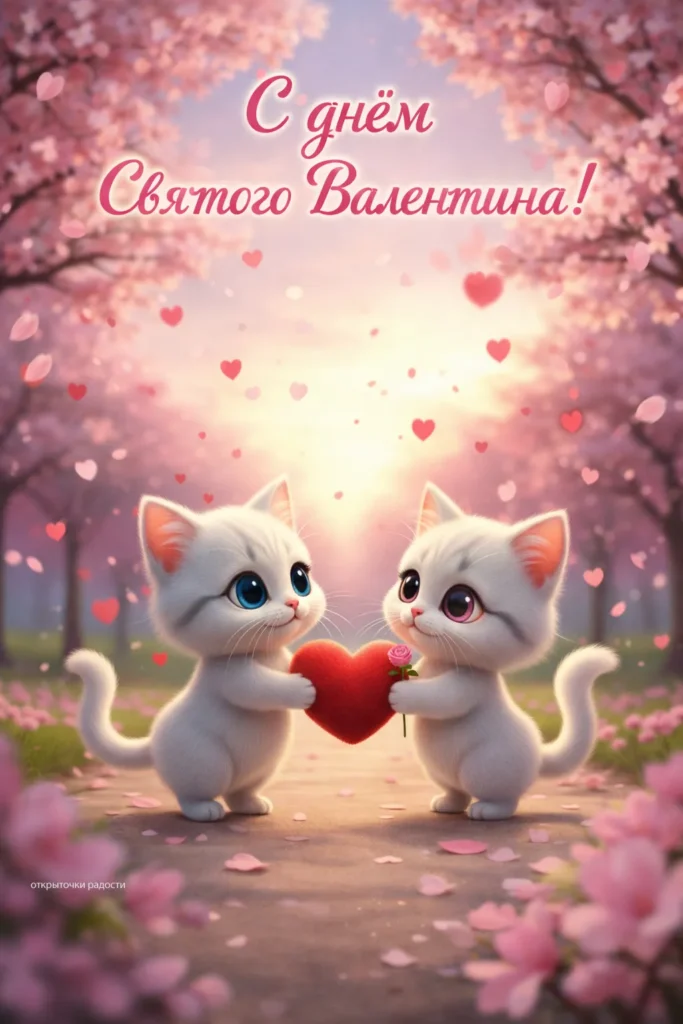 Открытка «Валентинка от пушистиков»