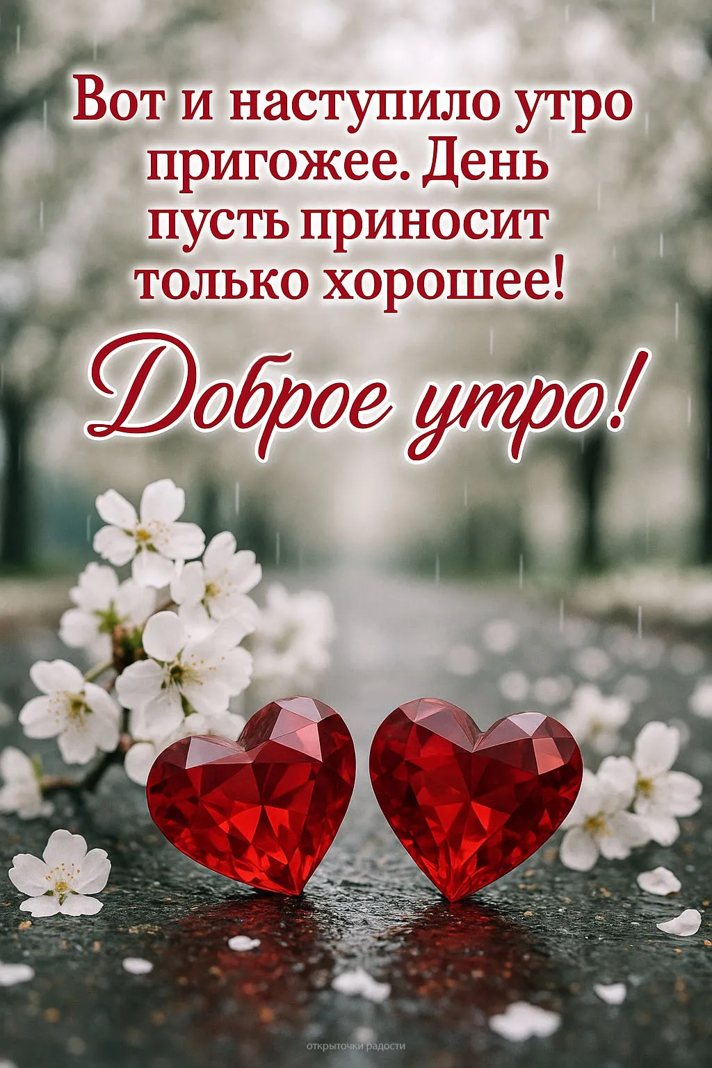 Открытка «Два сердца»