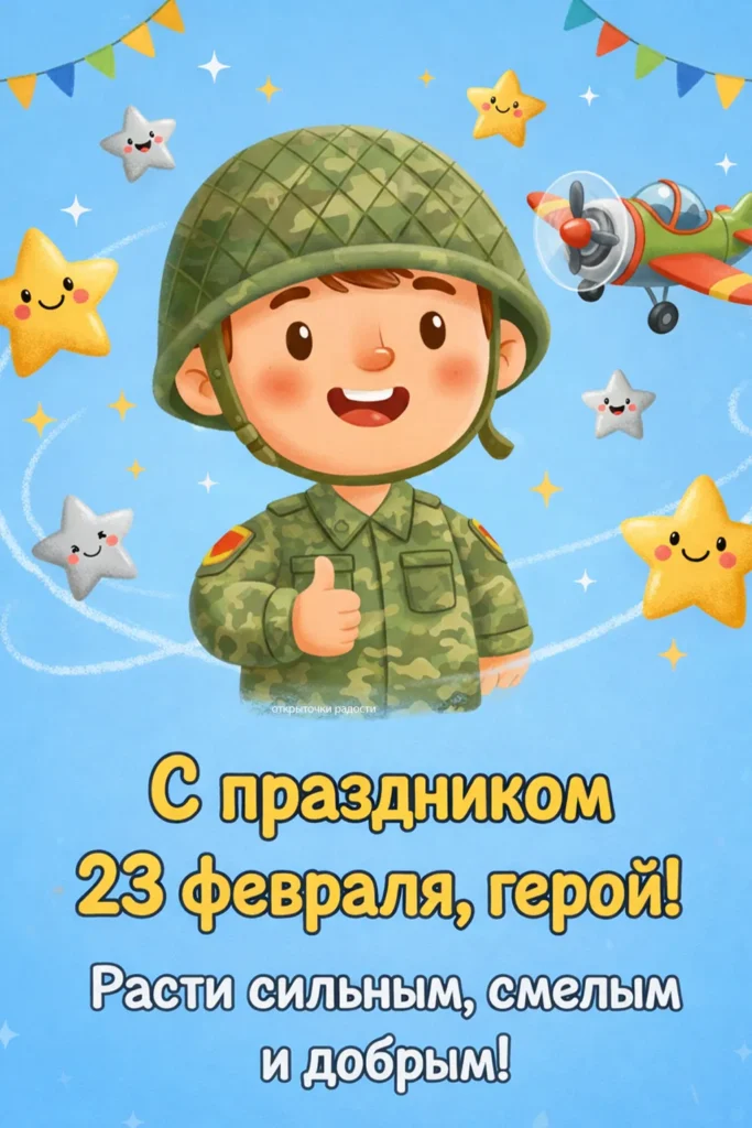 Открытка «Маленький защитник»