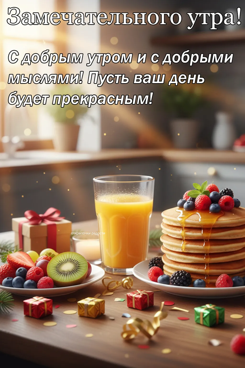 Открытка «Праздничное утро»