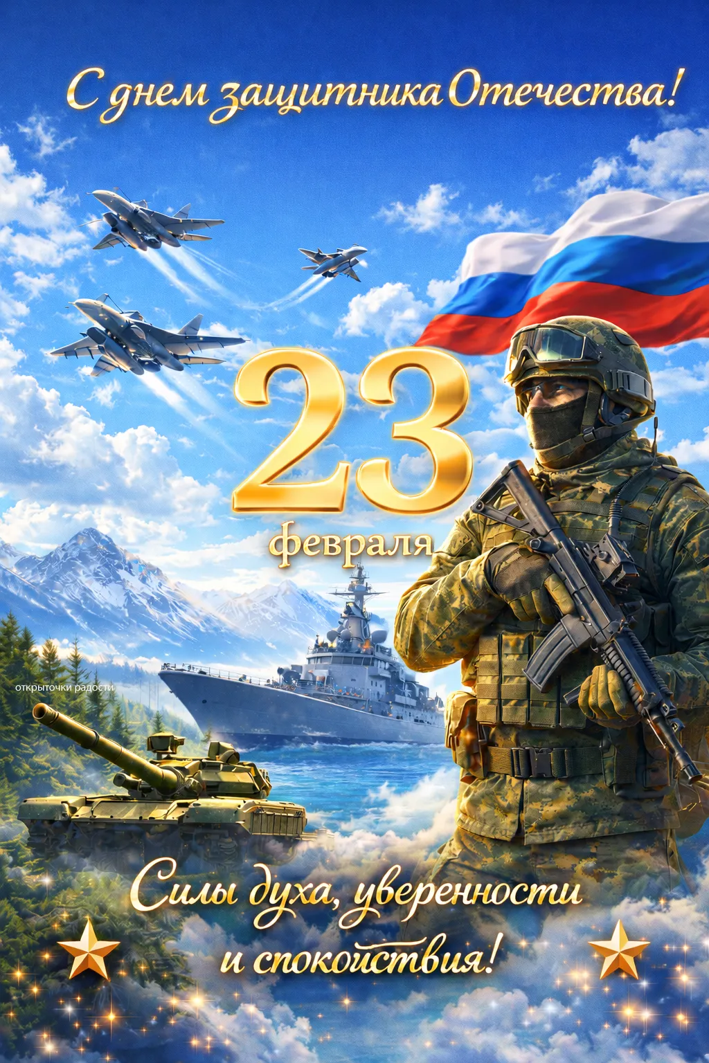 Открытка «Защитник Отечества»