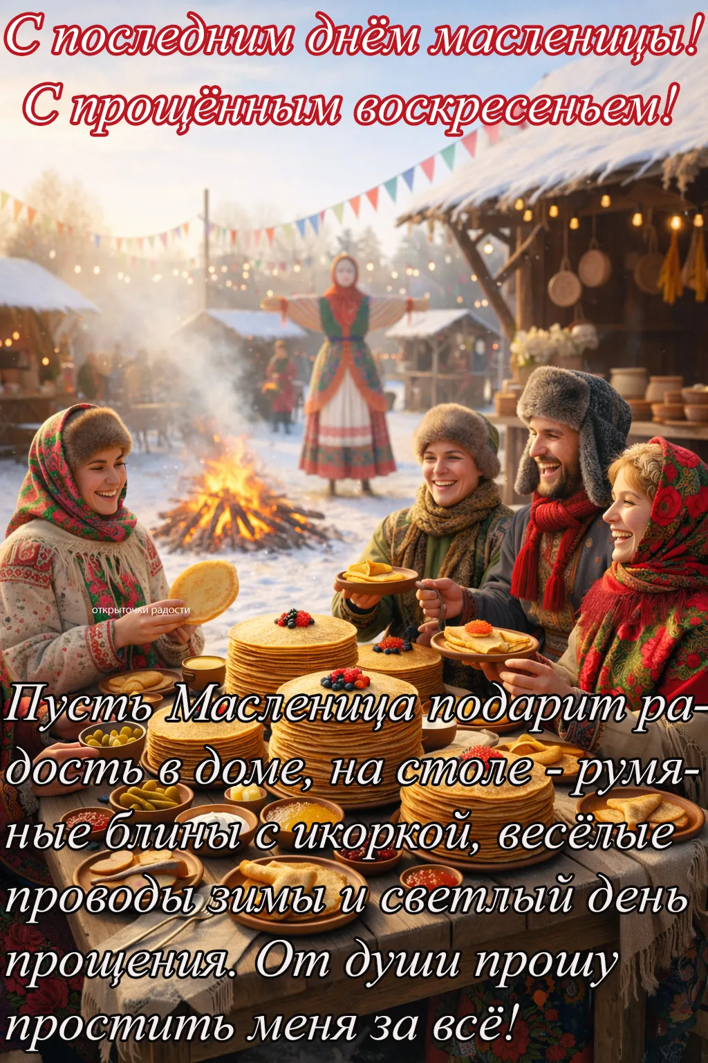 Открытка «Масленица»