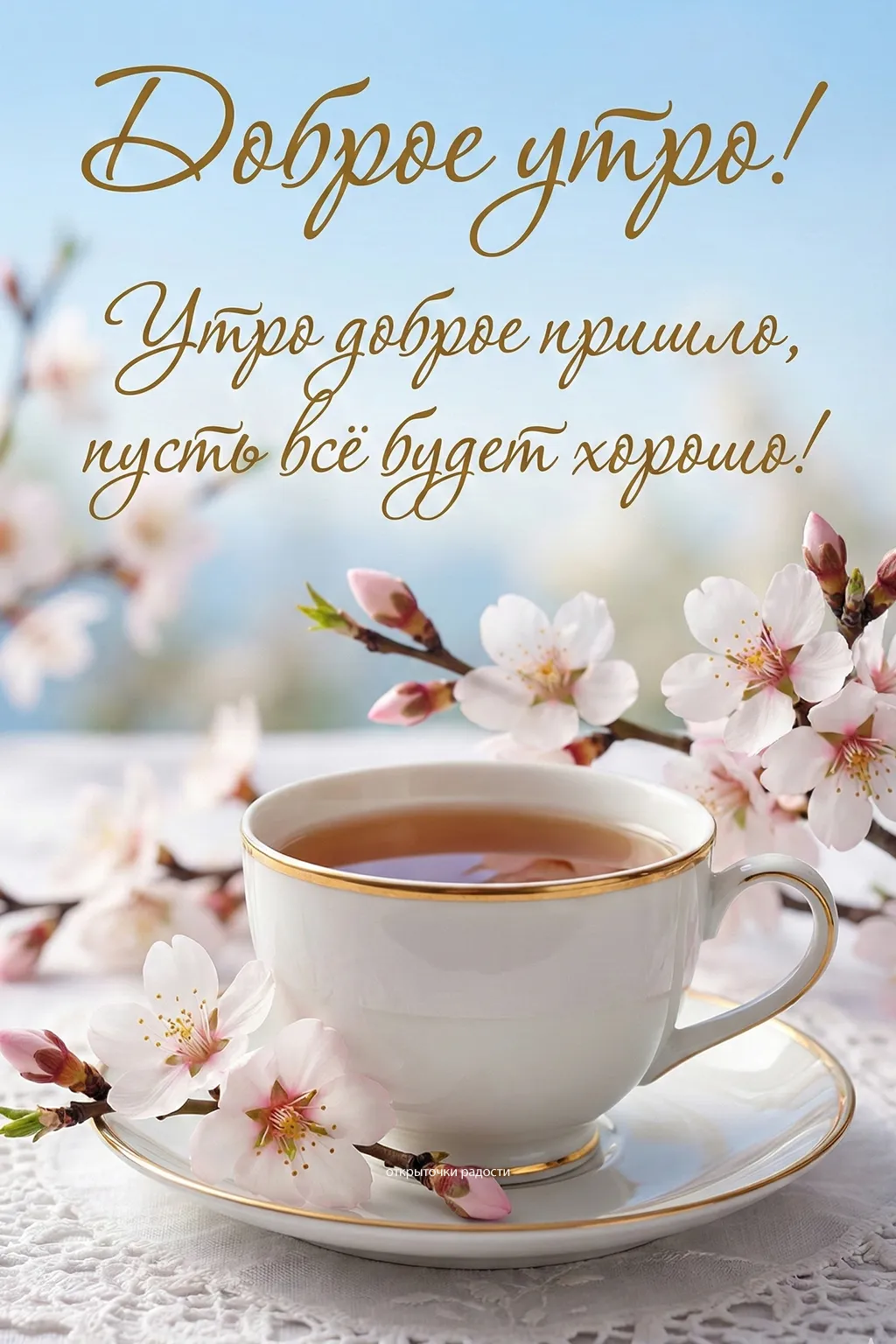Открытка «Нежность весеннего утра»