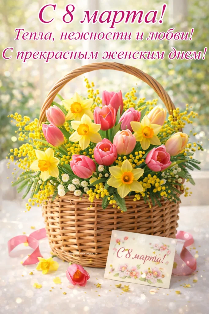 Открытка «Корзина цветов»