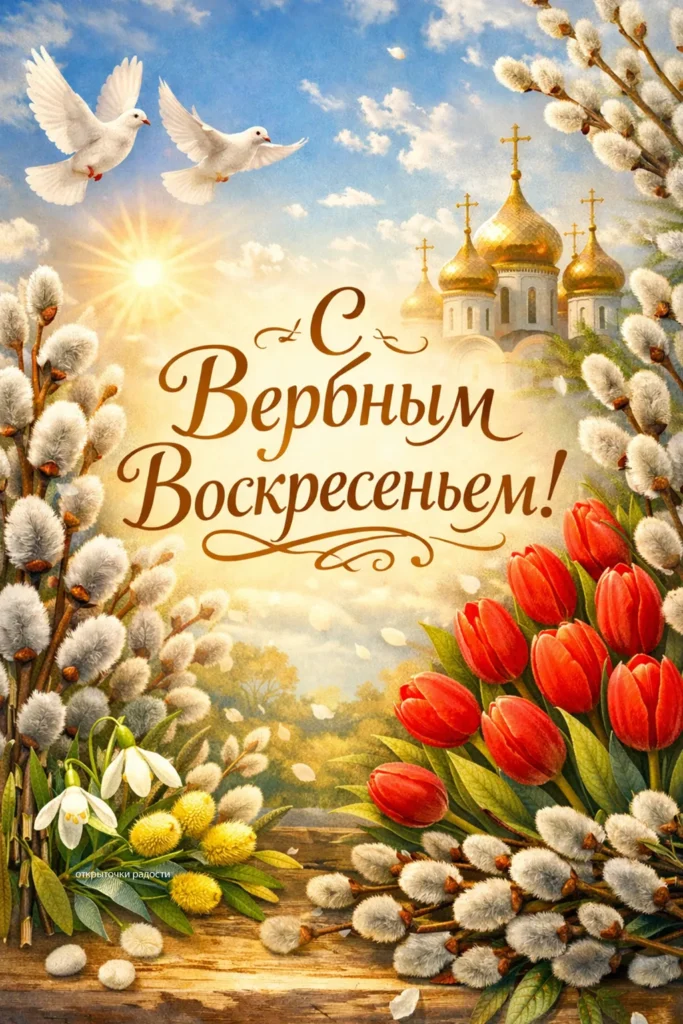 Открытка «С Вербным Воскресеньем!»