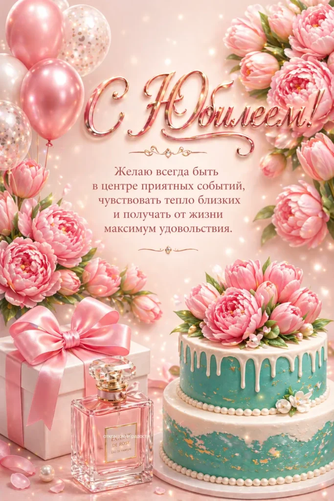 Открытка «для прекрасной юбилярши»