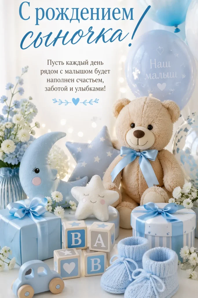Открытка «С рождением сыночка!»