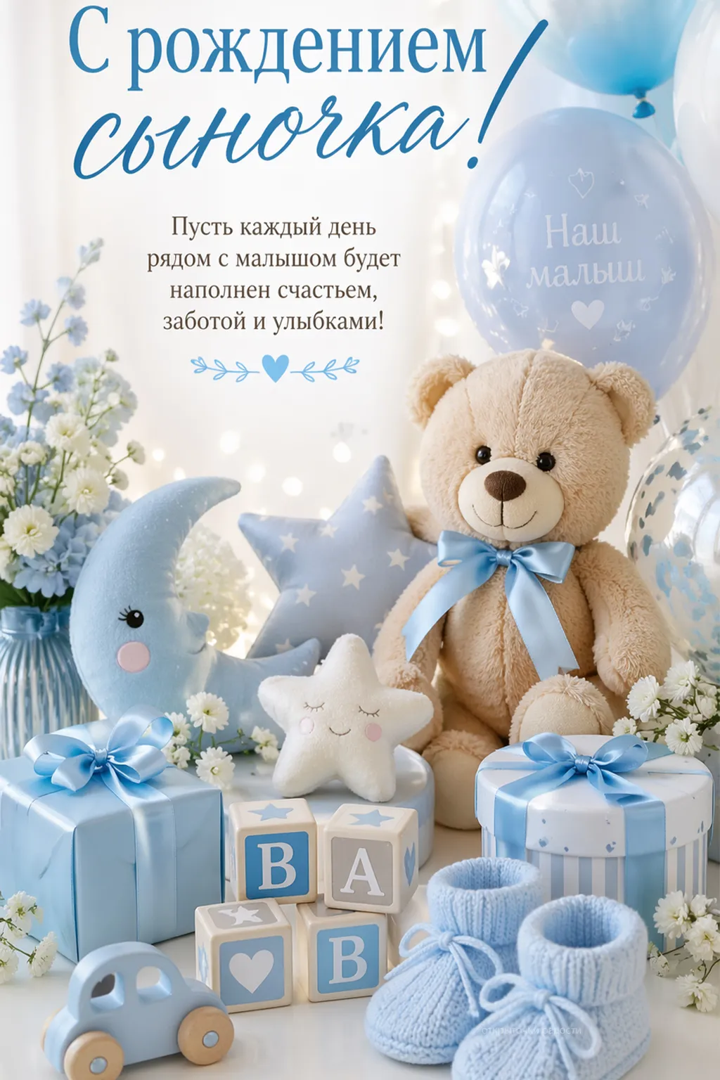 Открытка «С рождением сыночка!»