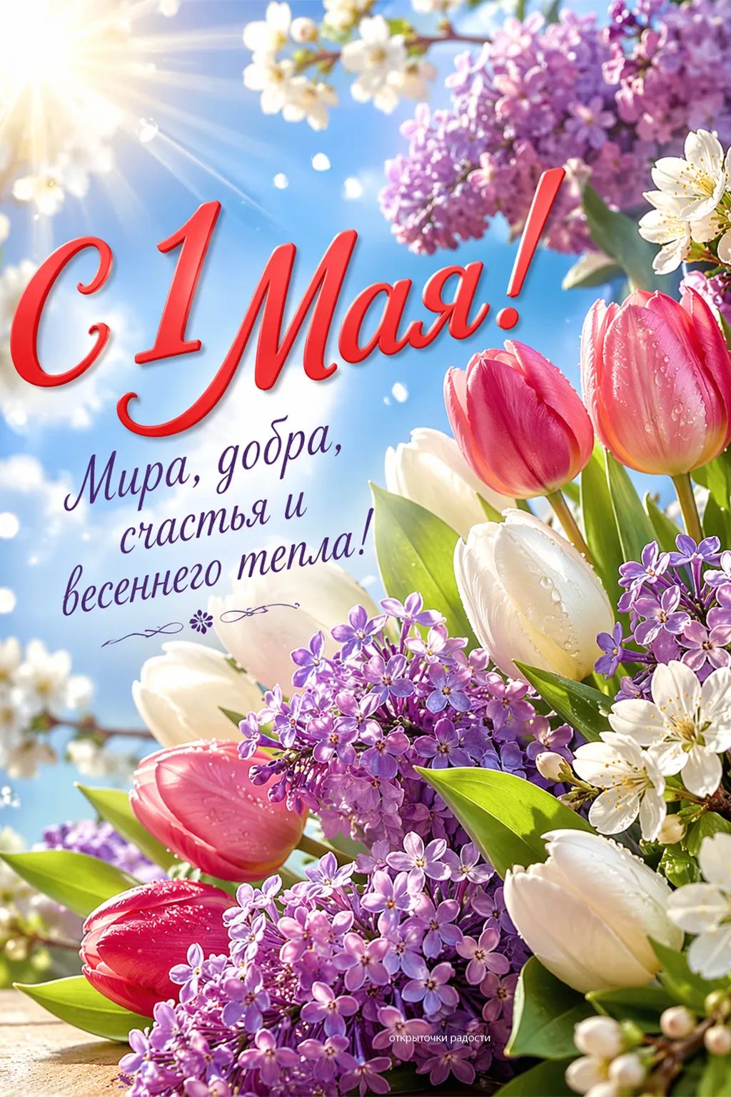 Открытка «С 1 Мая!»