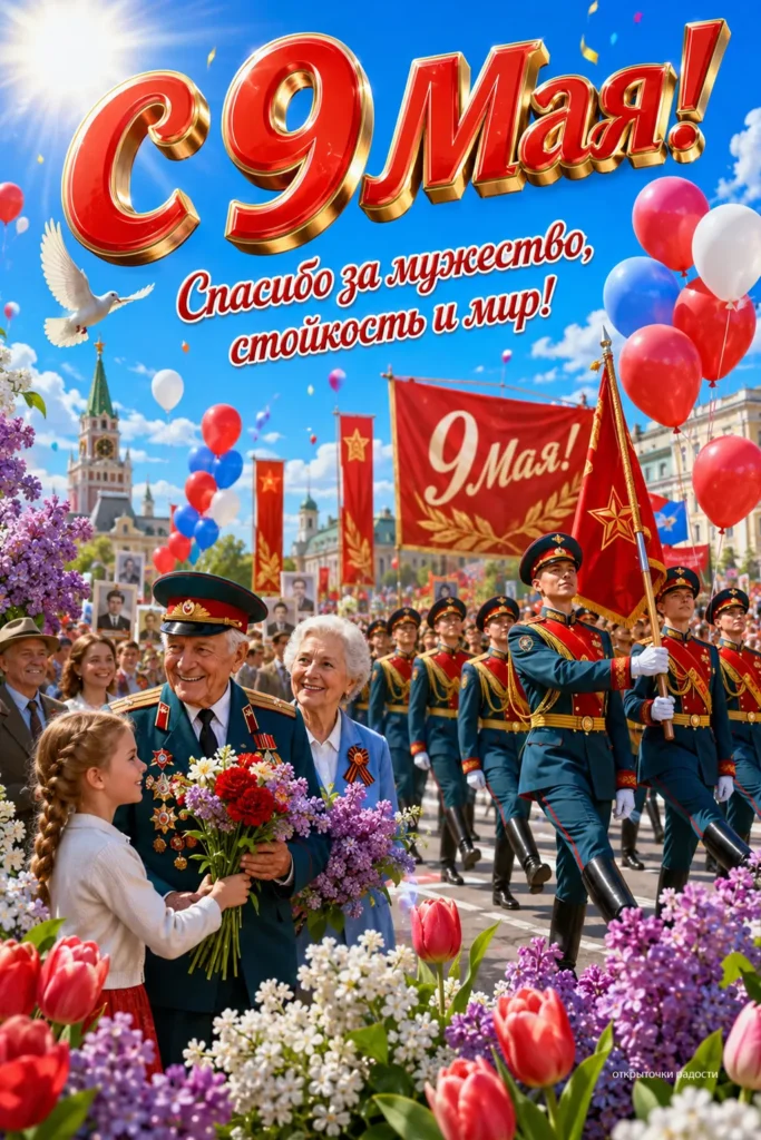 Открытка «Парад Победы 9 мая»