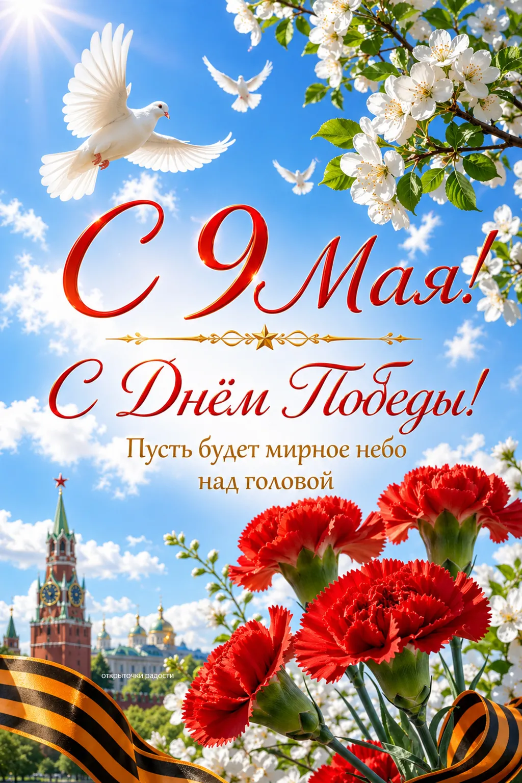 Открытка «Светлый май: открытка с Днем Победы»