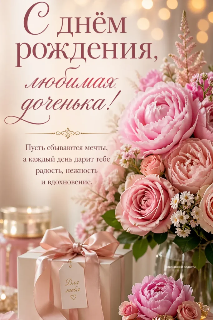 Открытка «Дорогой дочке»