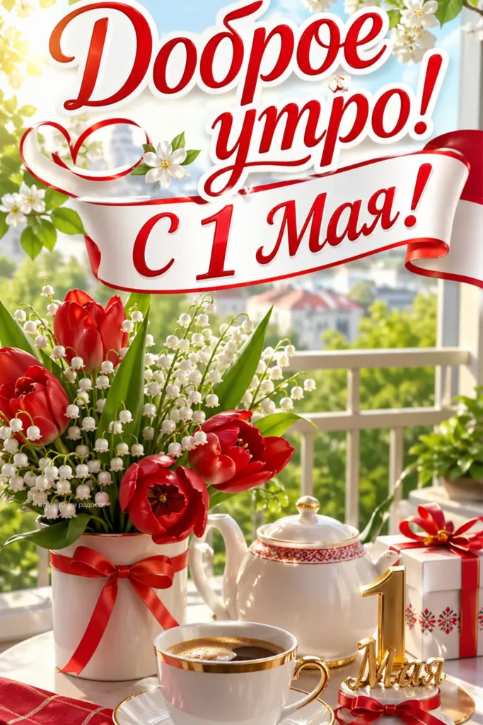 Открытка «Майский завтрак»