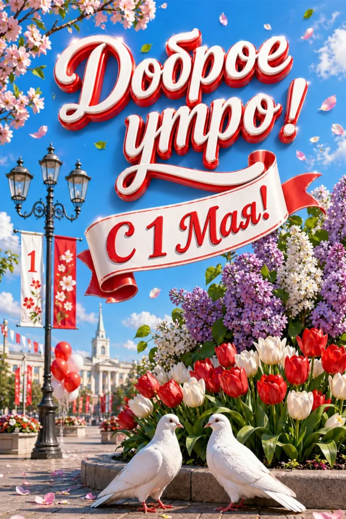 Открытка «Утро Первомая»