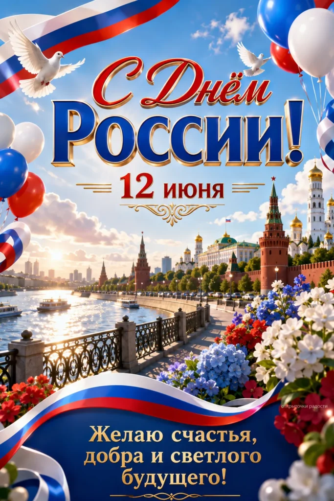 Открытка «12 июня — праздник России»