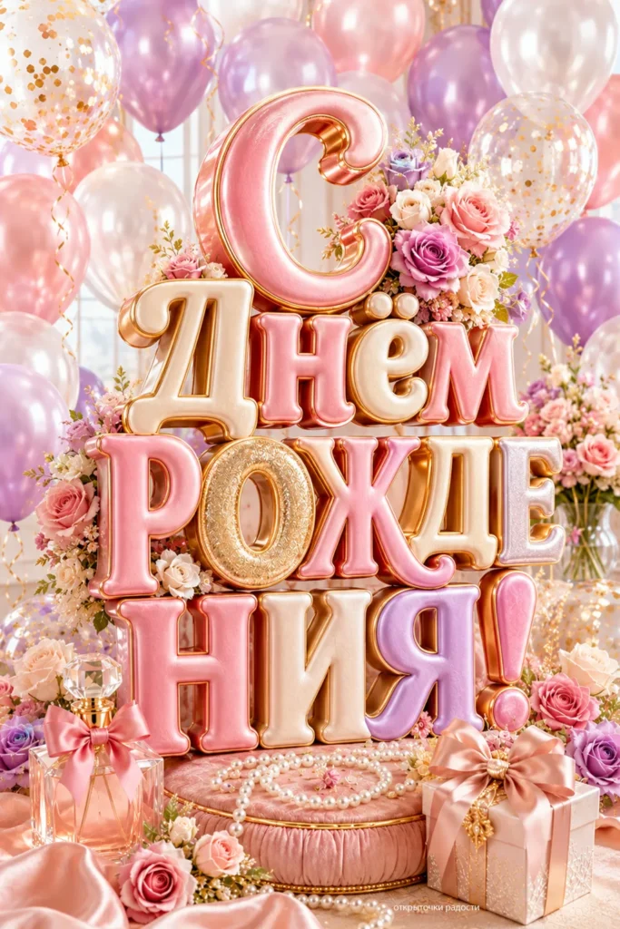 Открытка «Нежное поздравление с Днём рождения»