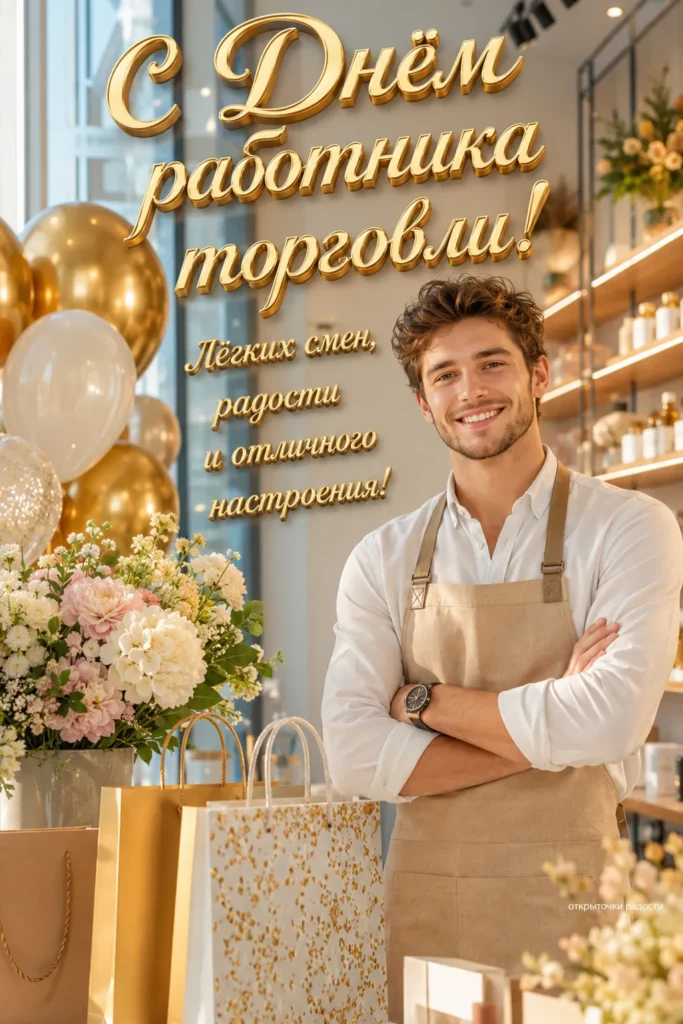 Открытка «С праздником, продавец»