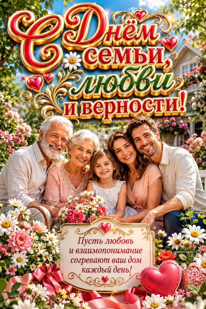 Открытка «Тепло семейного очага»