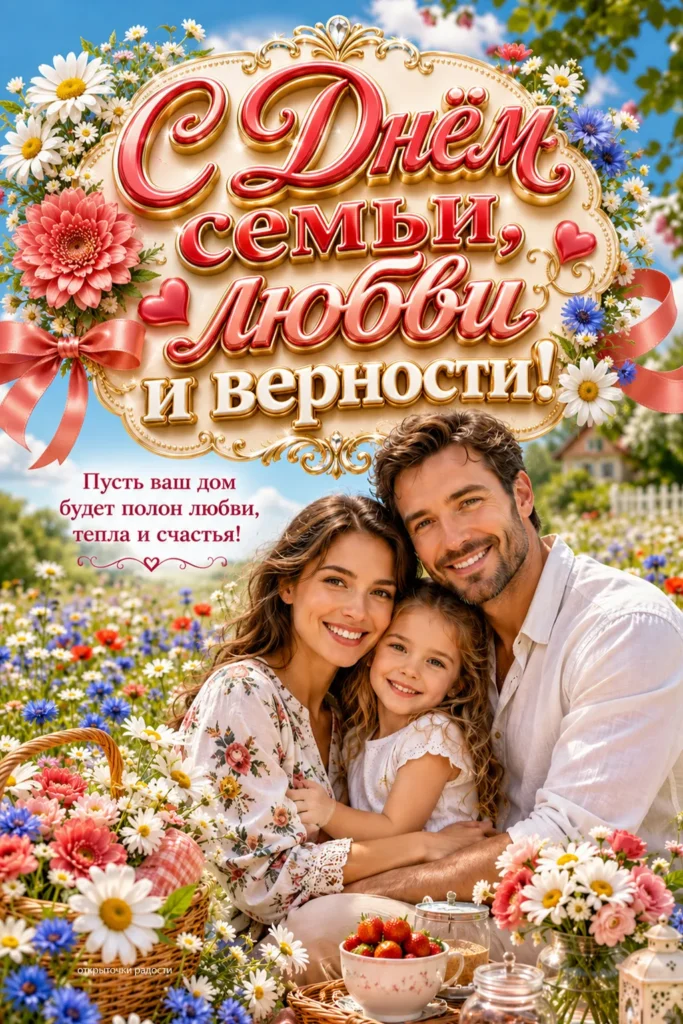 Открытка «Праздник семьи»