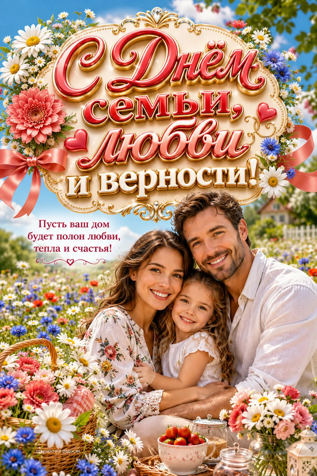 Открытка «Праздник семьи»