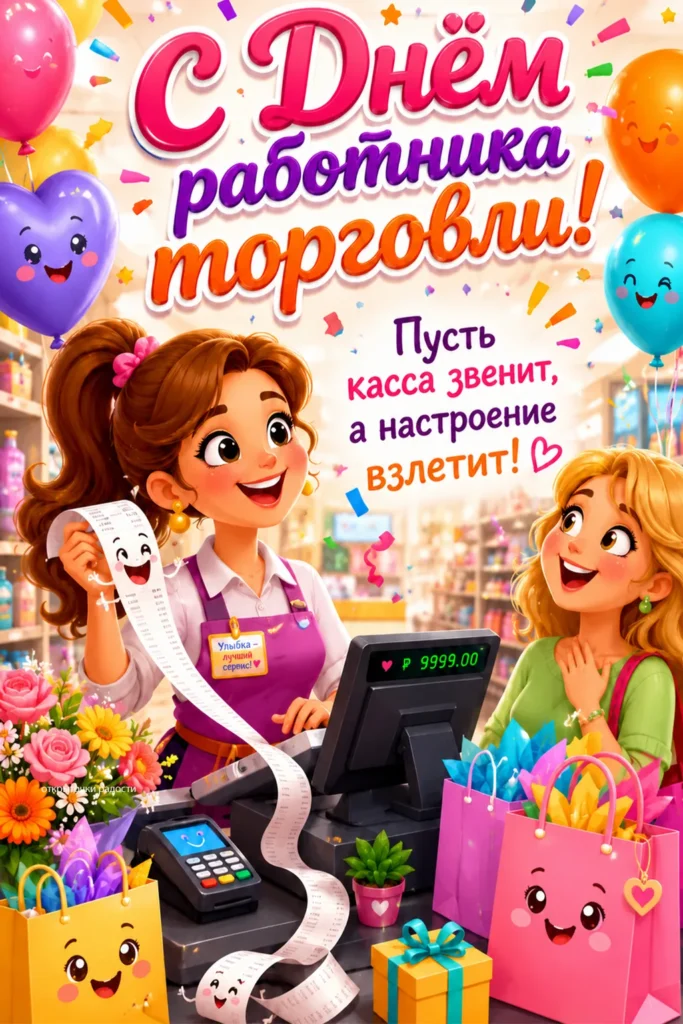 Открытка «Весёлой торговли»