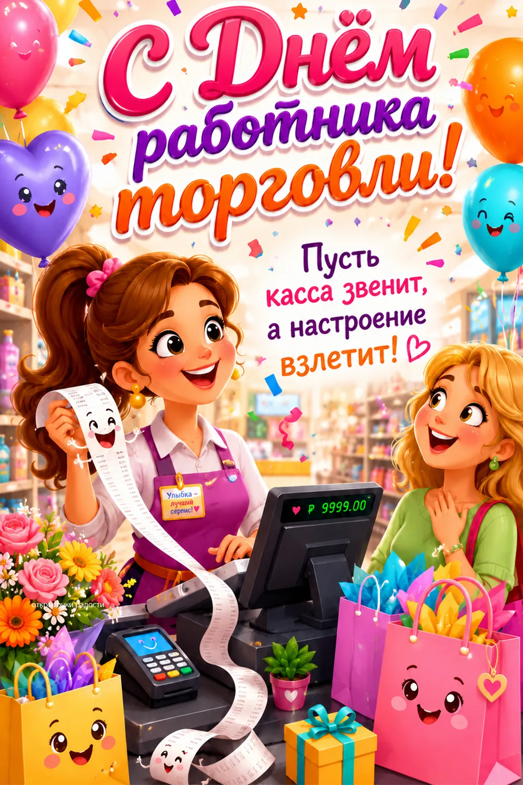 Открытка «Весёлой торговли»